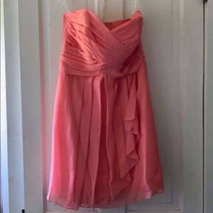 David’s bridal coral bridesmaid dress